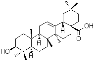 Oleanic acid, Oleanolic acid, 3beta-Hydroxyolean-12-en-28-oic acid, CAS #: 508-02-1