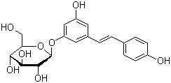 Polydatin, 3,4'-5-Trihydroxystilbene-3-beta-D-glucopyranoside, Piceid, CAS #: 65914-17-2