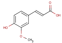 Molecular Structure of 4-Hydroxy-3-methoxycinnamic acid